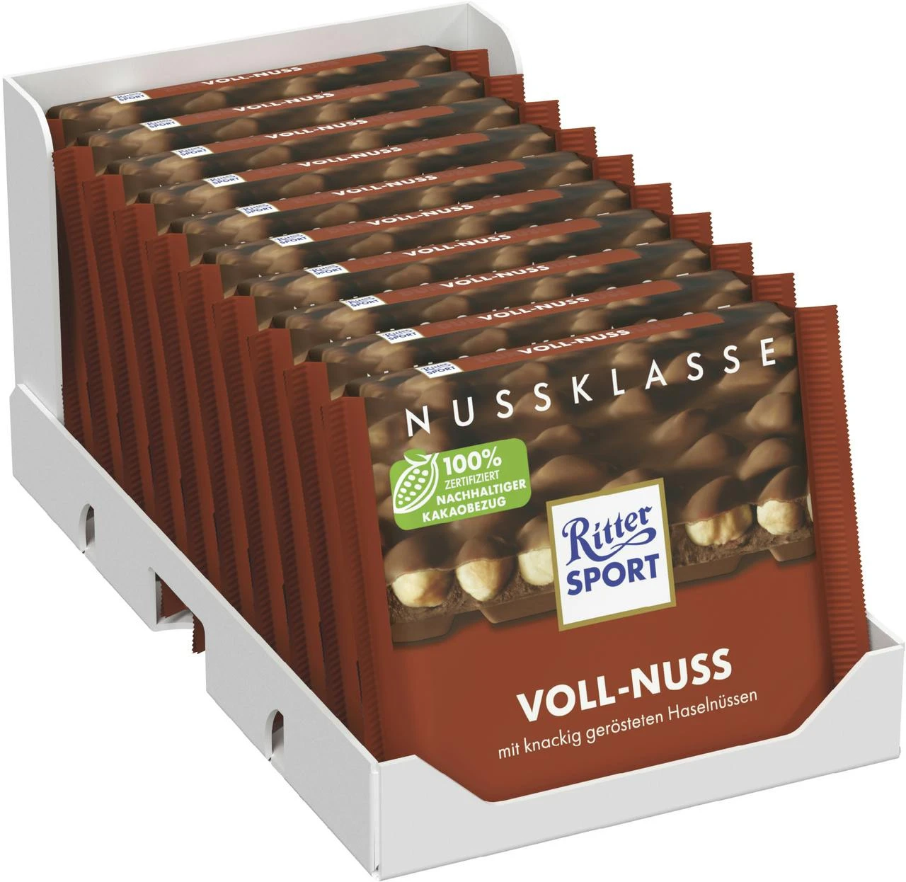 Ritter Sport Nuss Klasse Voll-Nuss 10 X 100 G (1 Kg) 3 Ritter Sport Nuss Klasse Voll-Nuss 10 X 100 G (1 Kg)