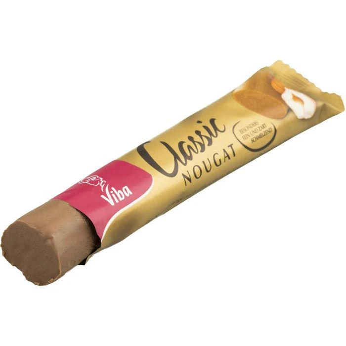 Viba Nougat Classic Nougat Stange, Riegel, 50g 4 Viba Nougat Classic Nougat Stange, Riegel, 50g – Bild 2