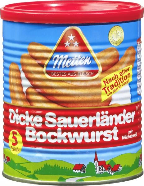 Metten Dicke Sauerländer Bockwurst 3 Metten Dicke Sauerländer Bockwurst