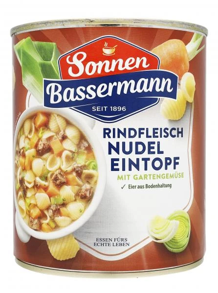 Sonnen Bassermann Rindfleisch-Nudel-Eintopf 3 Sonnen Bassermann Rindfleisch-Nudel-Eintopf