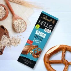Lindt Tafelschokolade Hello Pretzel & Nuts, Vegan, 100g -Küchen Verkauf 7bb530a79f69af9cb097f5faebd1c48a6bd915c1 tafelschokolade lindt hello pretzel und nuts vegan