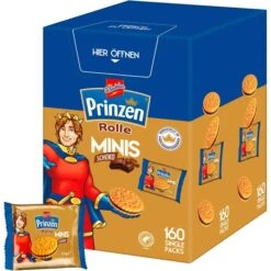De-Beukelaer Kekse Prinzen Rolle, Im Großverbraucher-Karton, 160 Stück