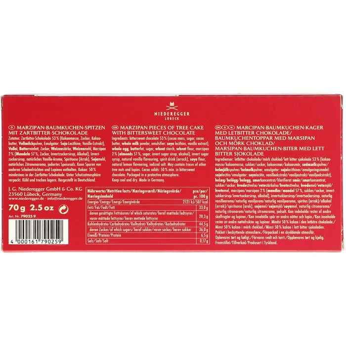 Niederegger Baumkuchen Baumkuchenspitzen, Marzipan In Zartbitterschokolade, 70g 5 Niederegger Baumkuchen Baumkuchenspitzen, Marzipan In Zartbitterschokolade, 70g – Bild 3