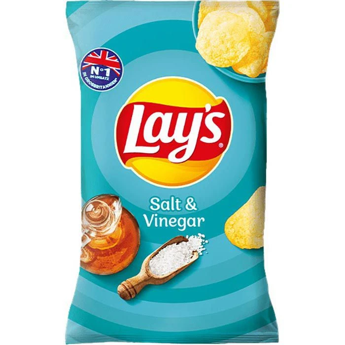 Lays Chips Salt & Vinegar, Kartoffelchips, 150g 3 Lays Chips Salt & Vinegar, Kartoffelchips, 150g