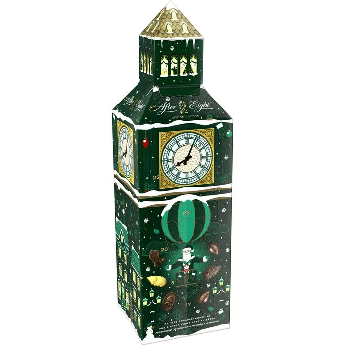 Nestlé® Nestle After-Eight Adventskalender Big Ben, Pfefferminzpralinenmischung, 185g 3 Nestlé® Nestle After-Eight Adventskalender Big Ben, Pfefferminzpralinenmischung, 185g