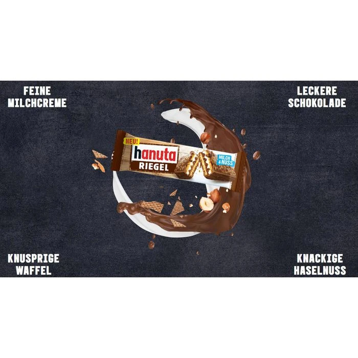 Hanuta Schokoriegel Riegel Milch & Nuss, 483g, Je 34,5g, 14 Riegel 5 Hanuta Schokoriegel Riegel Milch & Nuss, 483g, Je 34,5g, 14 Riegel – Bild 3